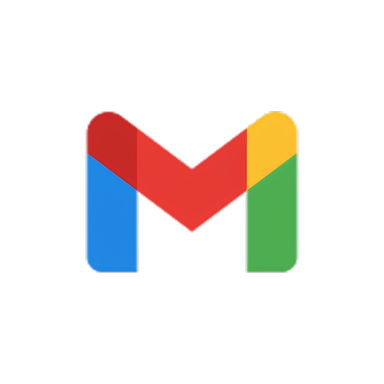 The image shows the Gmail logo, featuring a stylized letter M with segments in red, blue, green, and yellow on a light gray background.