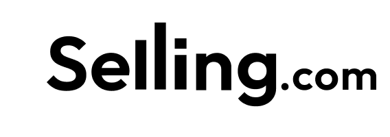 The image displays the word Selling.com in bold, black font on a light gray background.